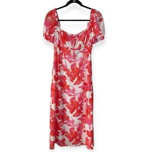 WAYF Floral Print‎ Midi Dress, FELICITY, size S